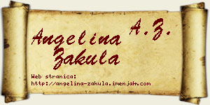 Angelina Žakula vizit kartica